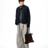 비즈니스코어 울 혼방 버튼 가디건