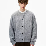 비즈니스코어 울 혼방 버튼 가디건