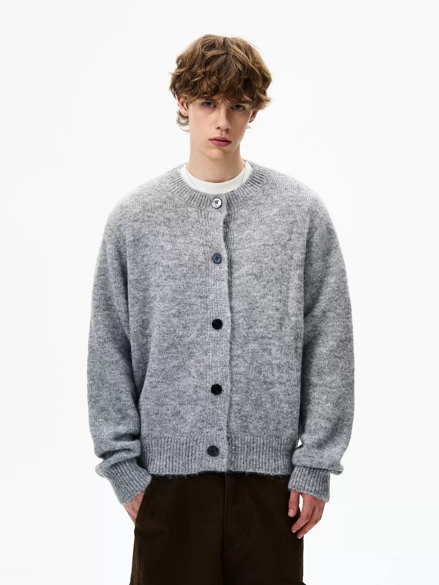 Cardigan con bottoni in misto lana Businesscore