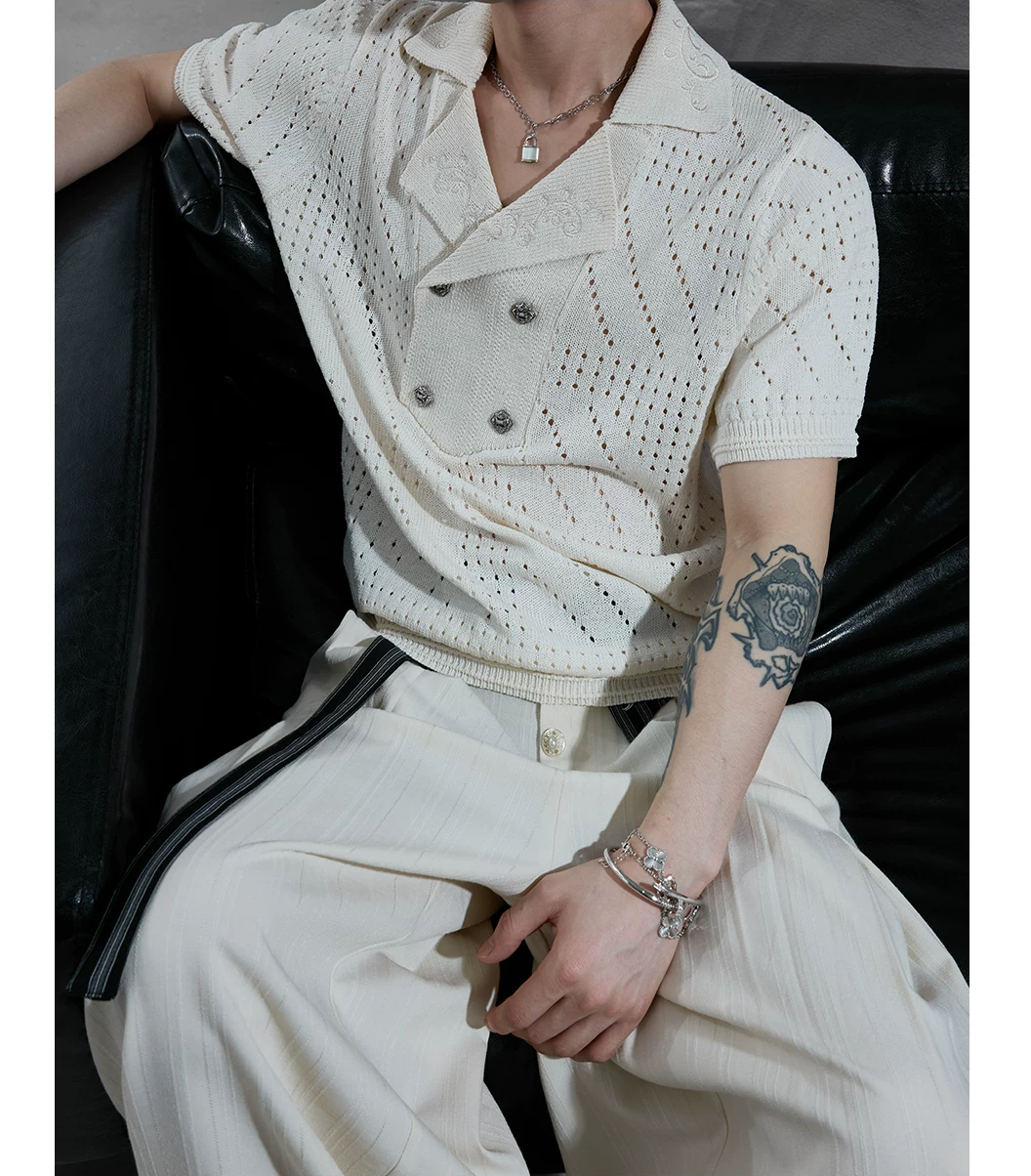 Businesscore Pointelle Knit Polo 1
