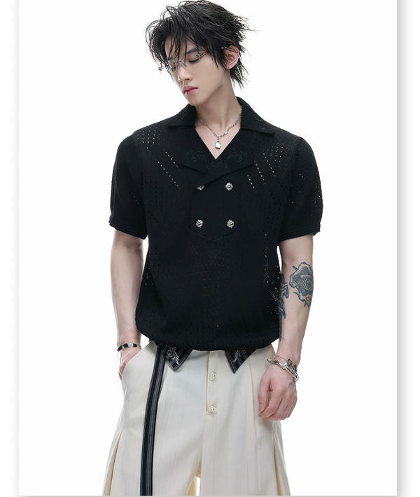 Businesscore Pointelle Knit Polo 7