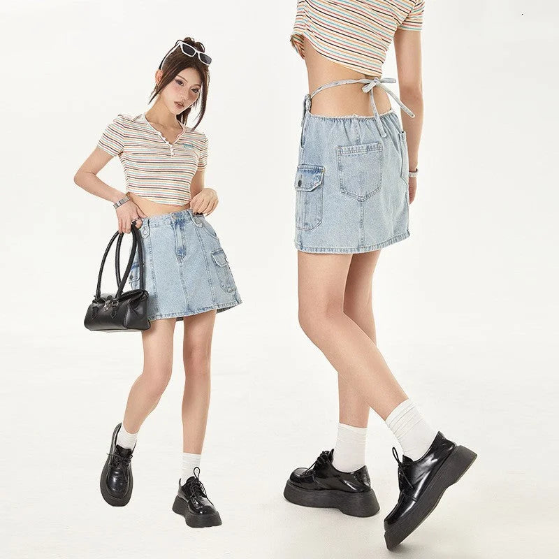 Girls Denim Mini Skirt - Fuga Studios
