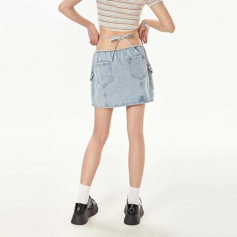 Girls Denim Mini Skirt - Fuga Studios