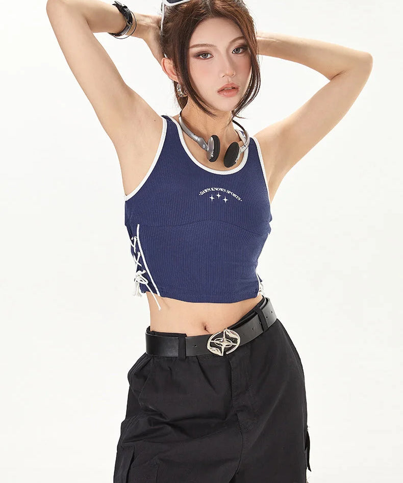 Girls Laced Crop Top - Fuga Studios