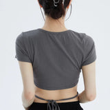 Girls Short Sleeved Crop Top - Fuga Studios