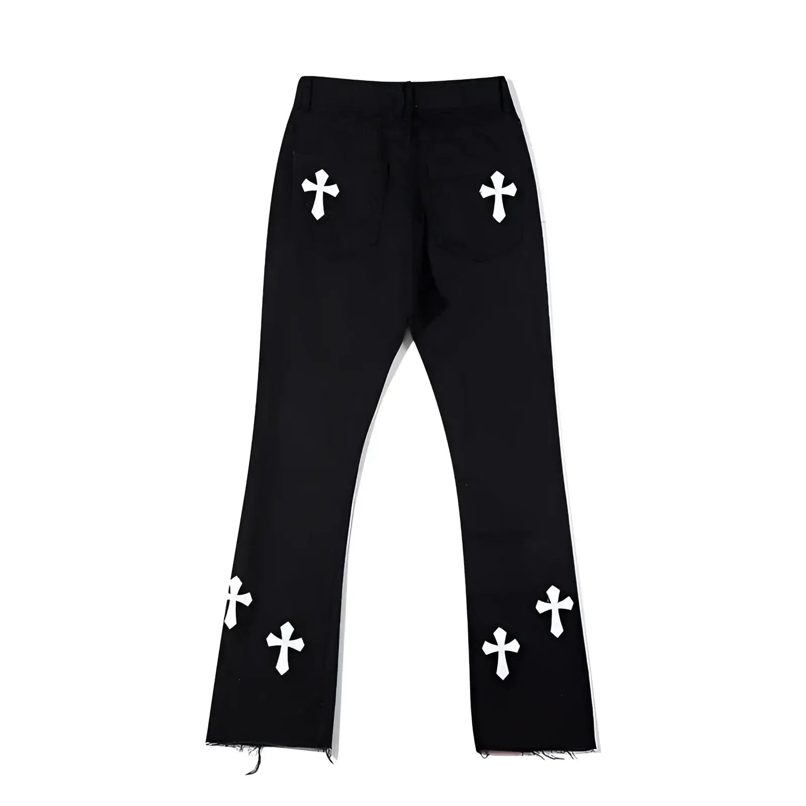 Gothic Cross Badge Jeans - Fuga Studios