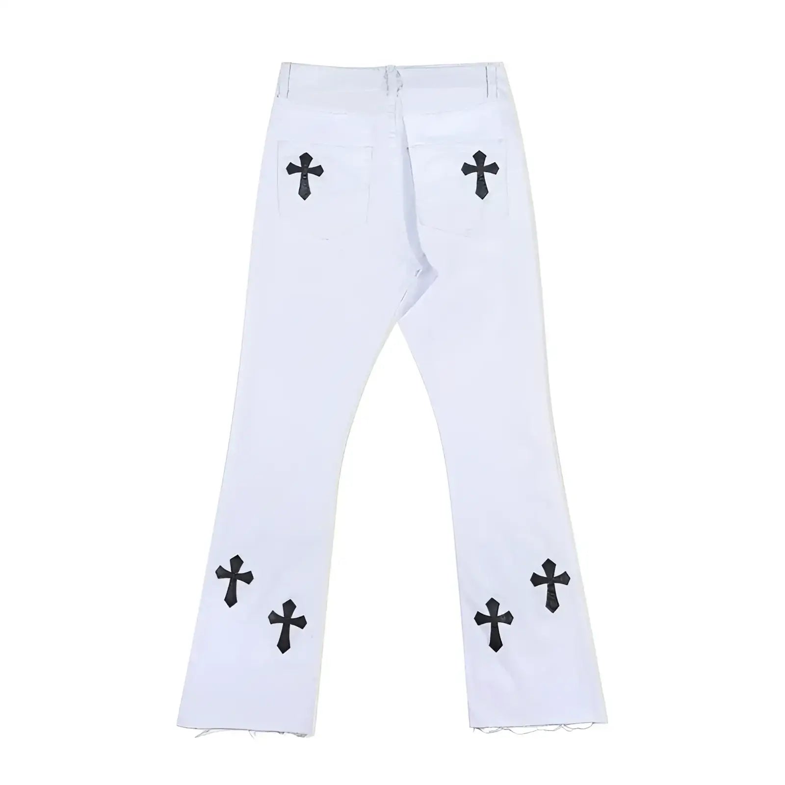 Gothic Cross Badge Jeans - Fuga Studios
