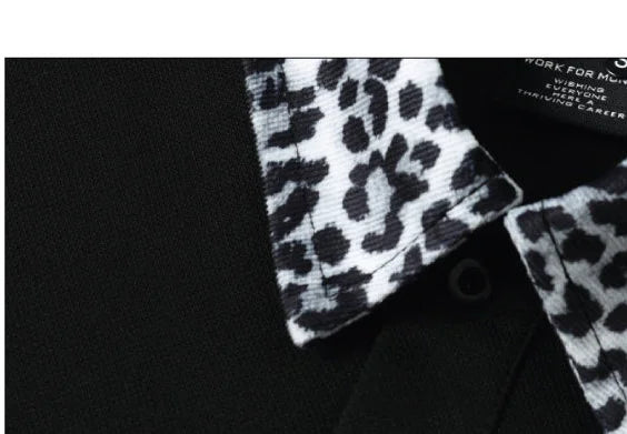 Gothic Cross Collar Polo Shirt Detail 4