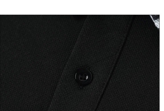 Gothic Cross Collar Polo Shirt Detail 6