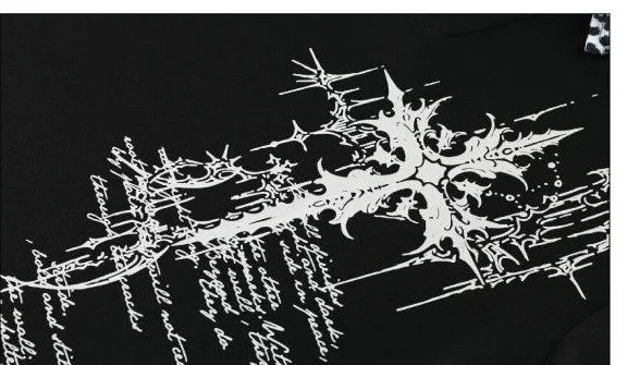 Gothic Cross Collar Polo Shirt Detail 5