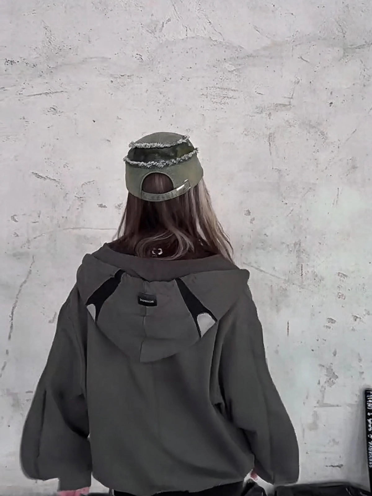 Gothic Distressed Cross Denim Cap - Fuga Studios