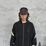 Gothic Distressed Cross Denim Cap - Fuga Studios