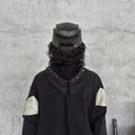 Gothic Distressed Cross Denim Cap - Fuga Studios