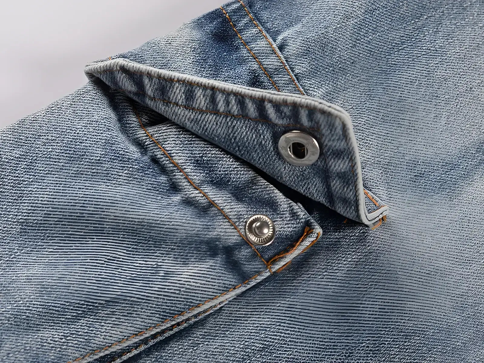 Gothic Flame Cross Denim Jeans - Fuga Studios
