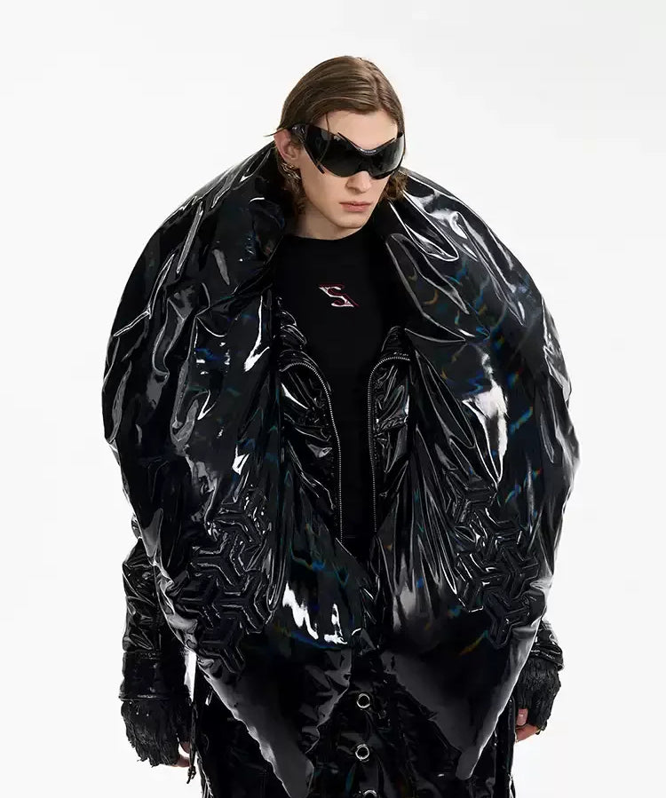 Gothic Opium Neo Raven Puffer Jacket - Fuga Studios