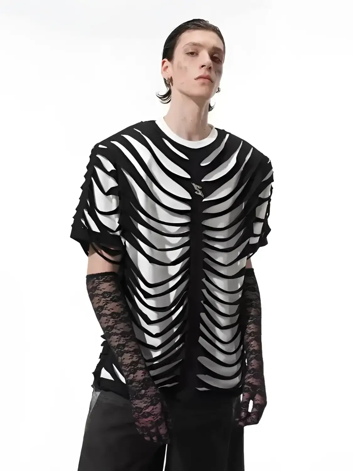 Gótico Opium Camisola com gola canelada