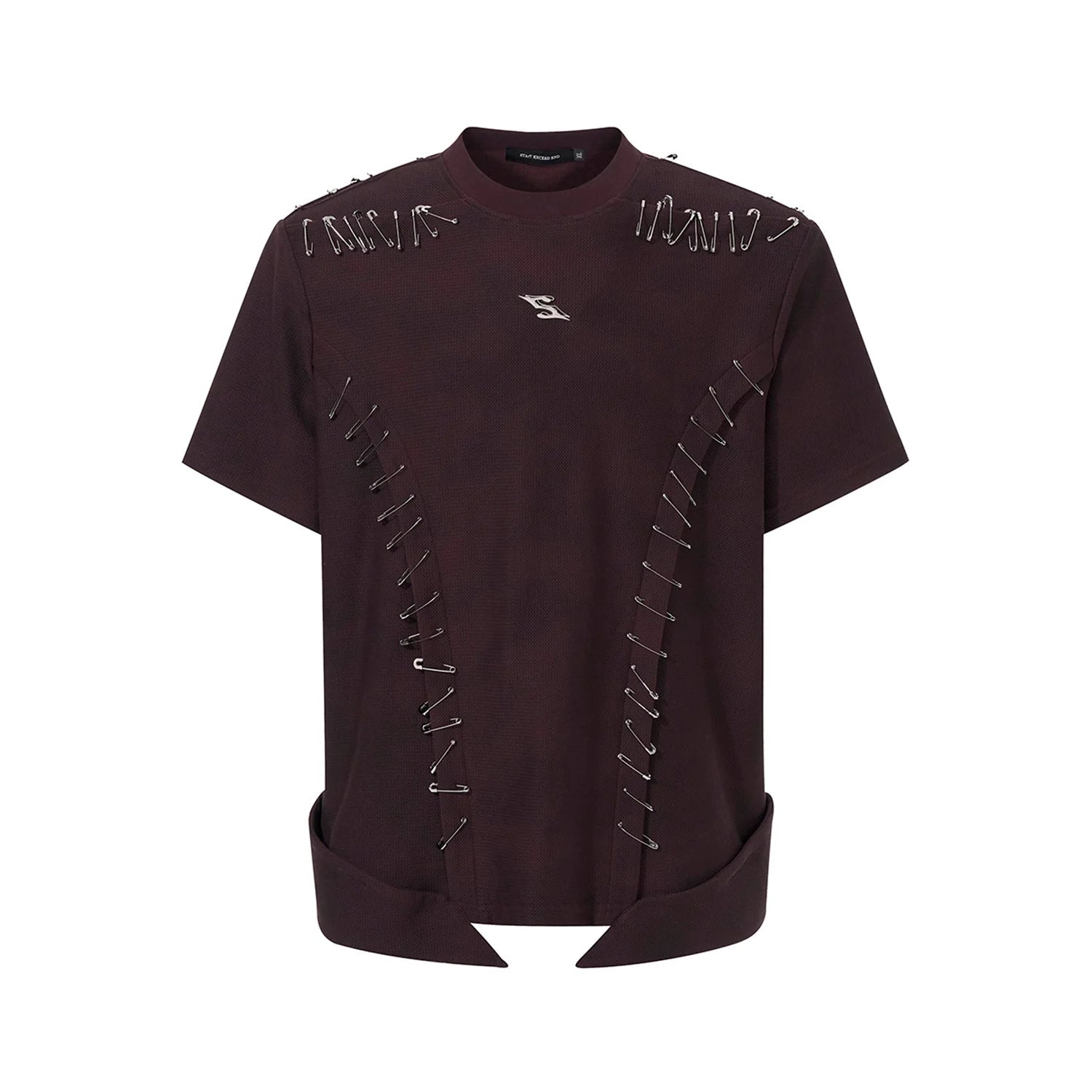 Gothic Safety Pin Deconstructed T-Shirt - Fuga Studios