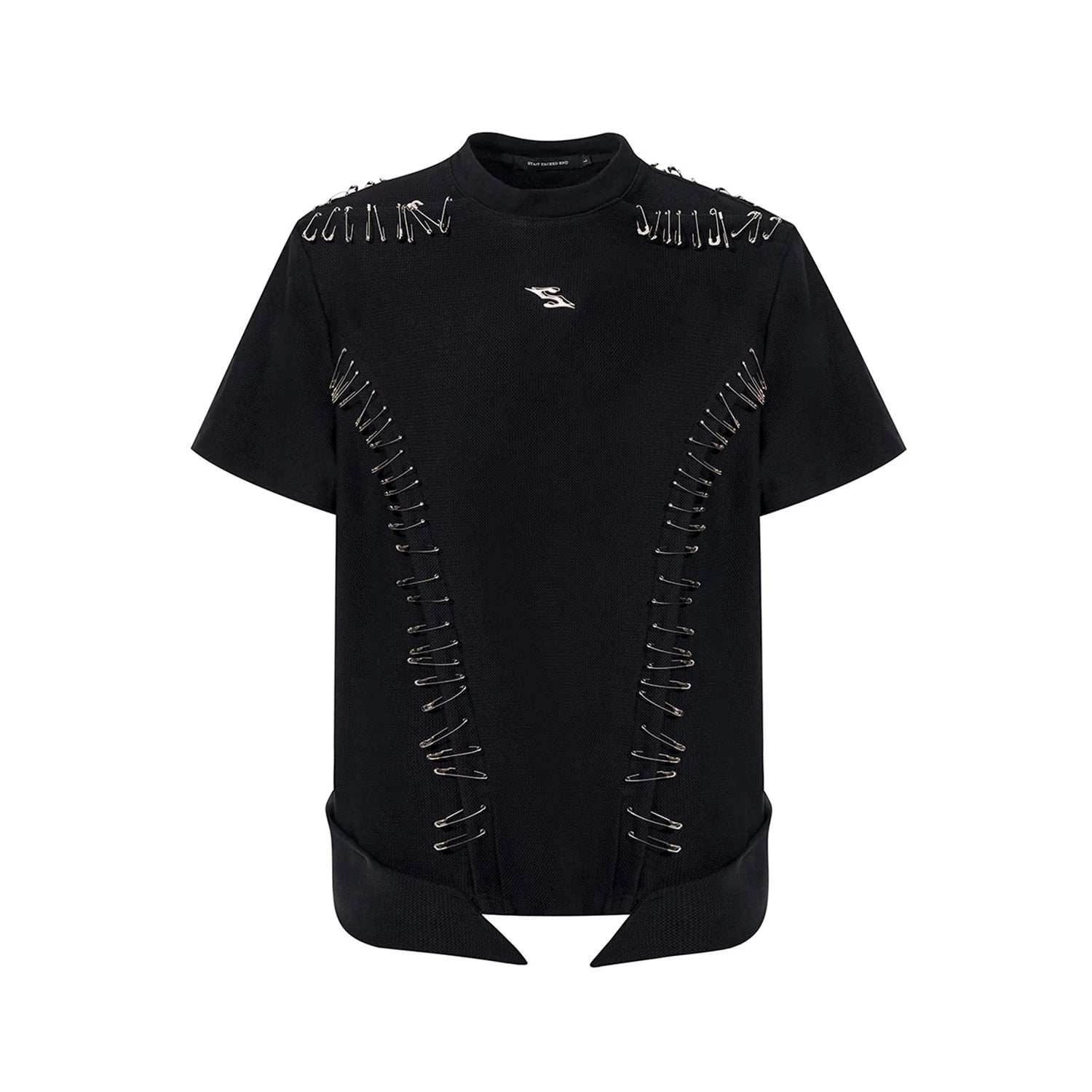 Gothic Safety Pin Deconstructed T-Shirt - Fuga Studios