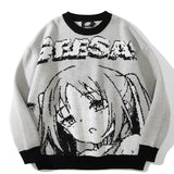 Harajuku Geesa Anime Girl Print Sweater - Fuga Studios