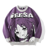 Harajuku Geesa Anime Girl Print Sweater - Fuga Studios