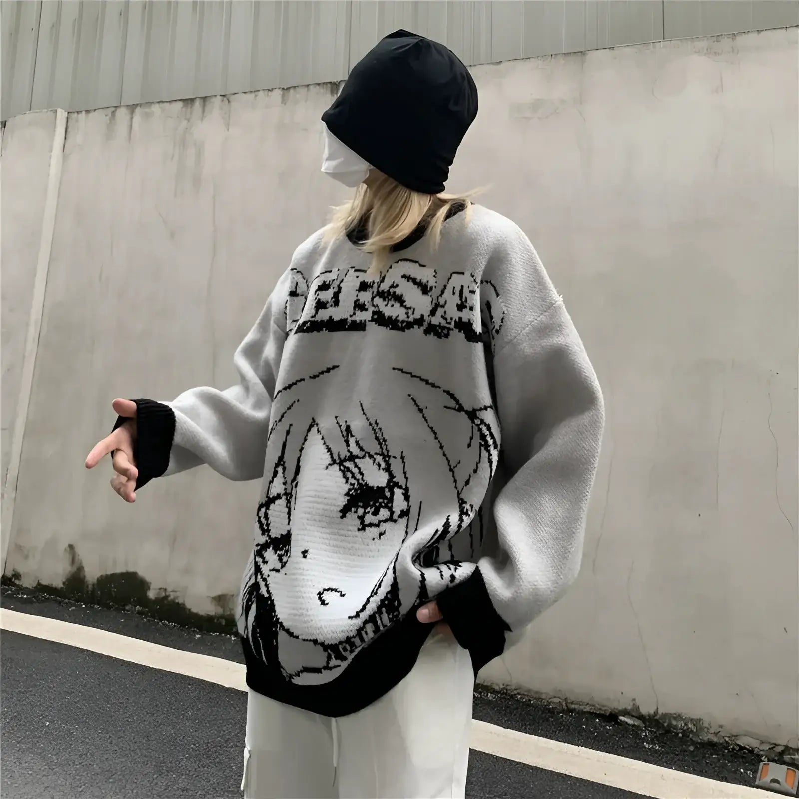 Harajuku Geesa Anime Girl Print Sweater - Fuga Studios