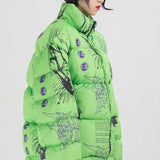 Harajuku Rock Lee & One Punch Man Anime Puffer Jacket - Fuga