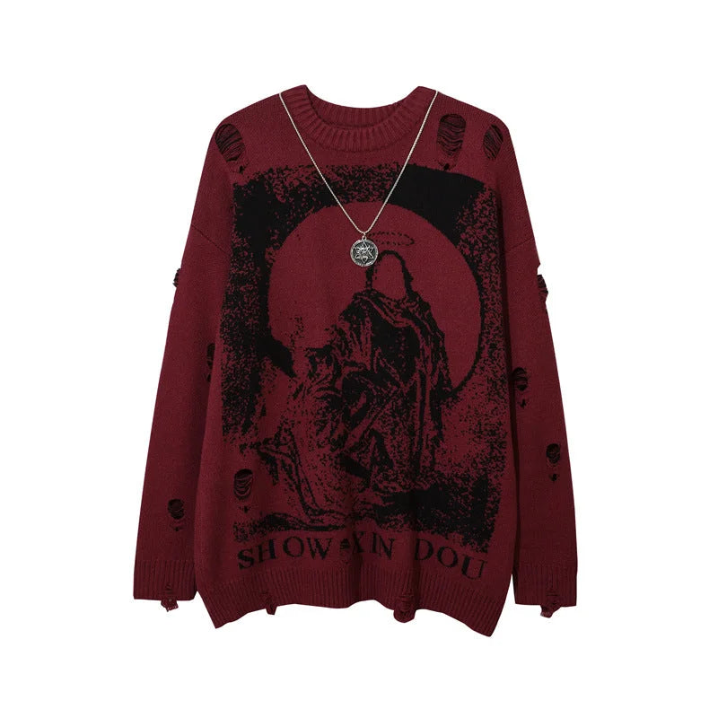 Harajuku Shinigami Death Reaper Sweater - Ultra Techwear