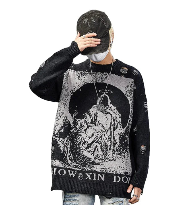 Harajuku Shinigami Death Reaper Sweater - Fuga Studios