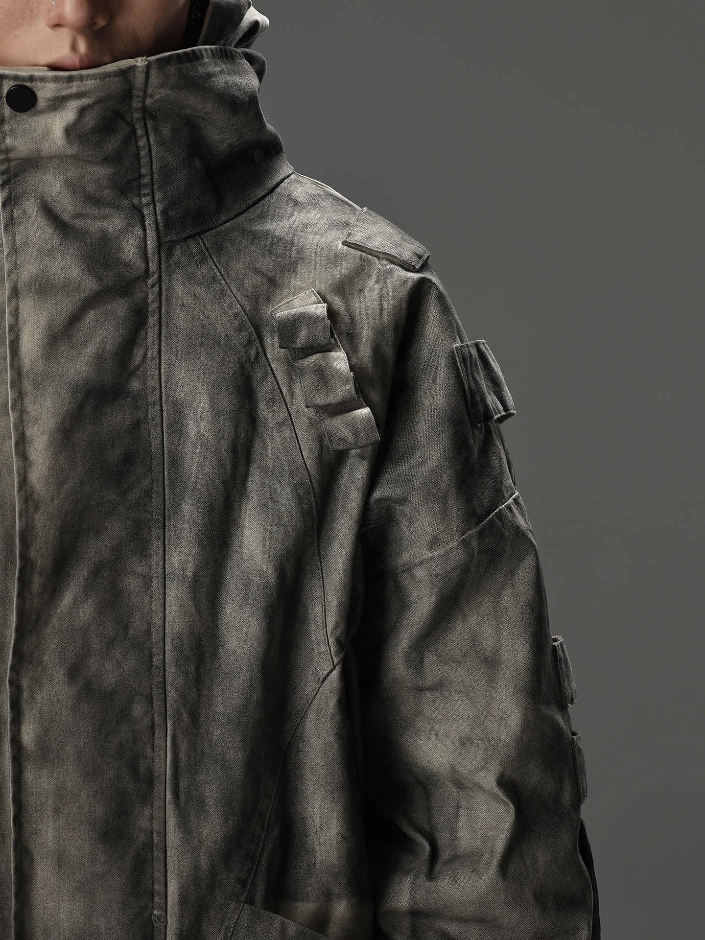 Opium Distressed-Style Denim Jacket For Men - Fuga Studios