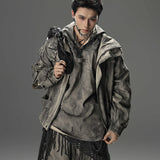 Opium Distressed-Style Denim Jacket For Men - Fuga Studios