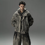 Opium Distressed-Style Denim Jacket For Men - Fuga Studios