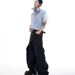 Opium Asymmetric Wide-Leg Hose - Fuga Studios