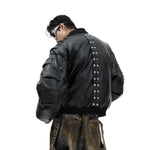 Opium Baseball Leather Jacket - Fuga Studios