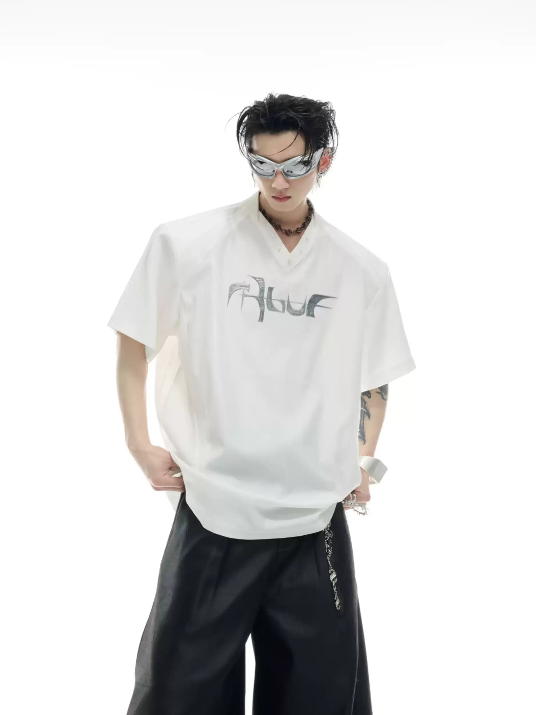 Opium Blur V-Neck Shirt - Fuga Studios