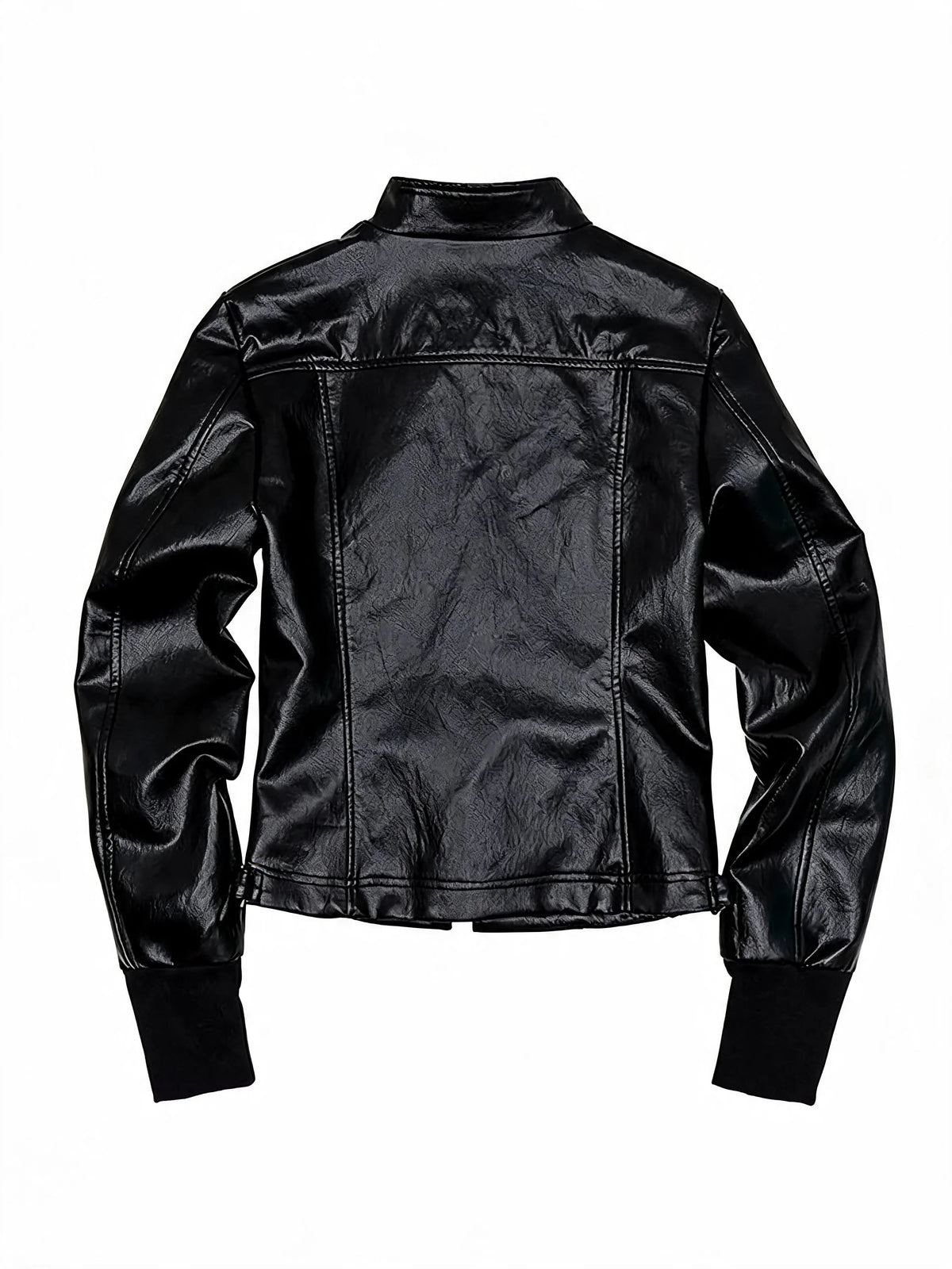 Opium Buckle Leather Jacket Schwarz - Fuga Studios