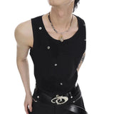 Opium Button Tank Top - Fuga Studios