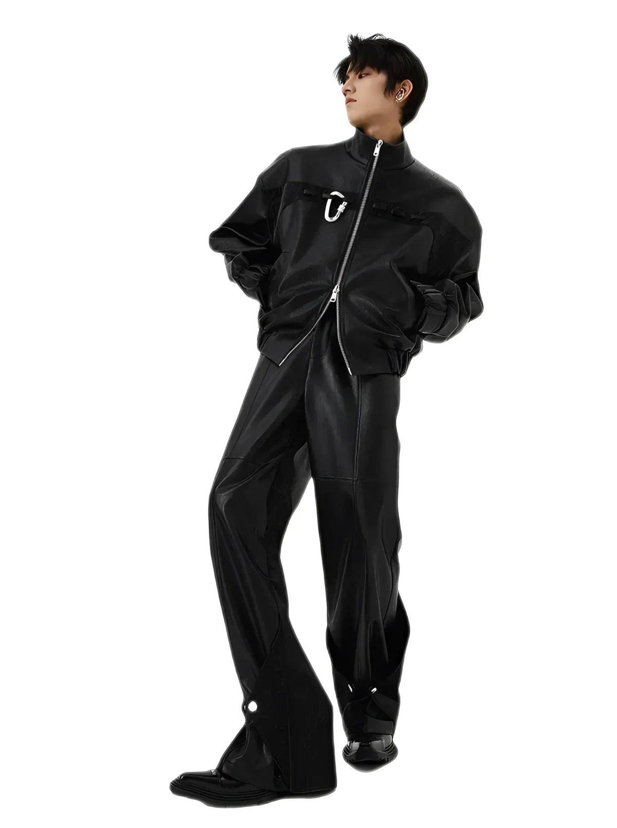 Opium Carabiner Leather Jacket - Fuga Studios