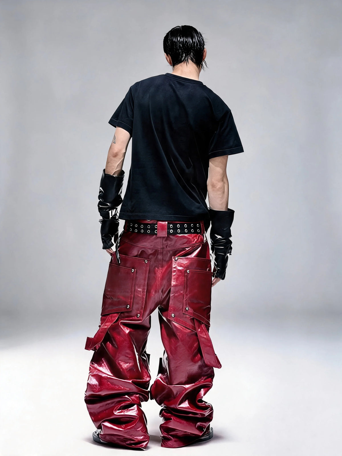 Opium Coated Rivet Jeans Rot - Fuga Studios