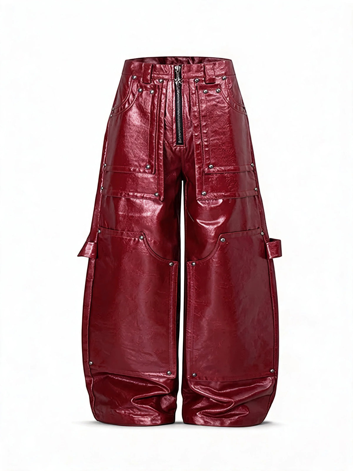 Opium Coated Rivet Jeans Rot - Fuga Studios