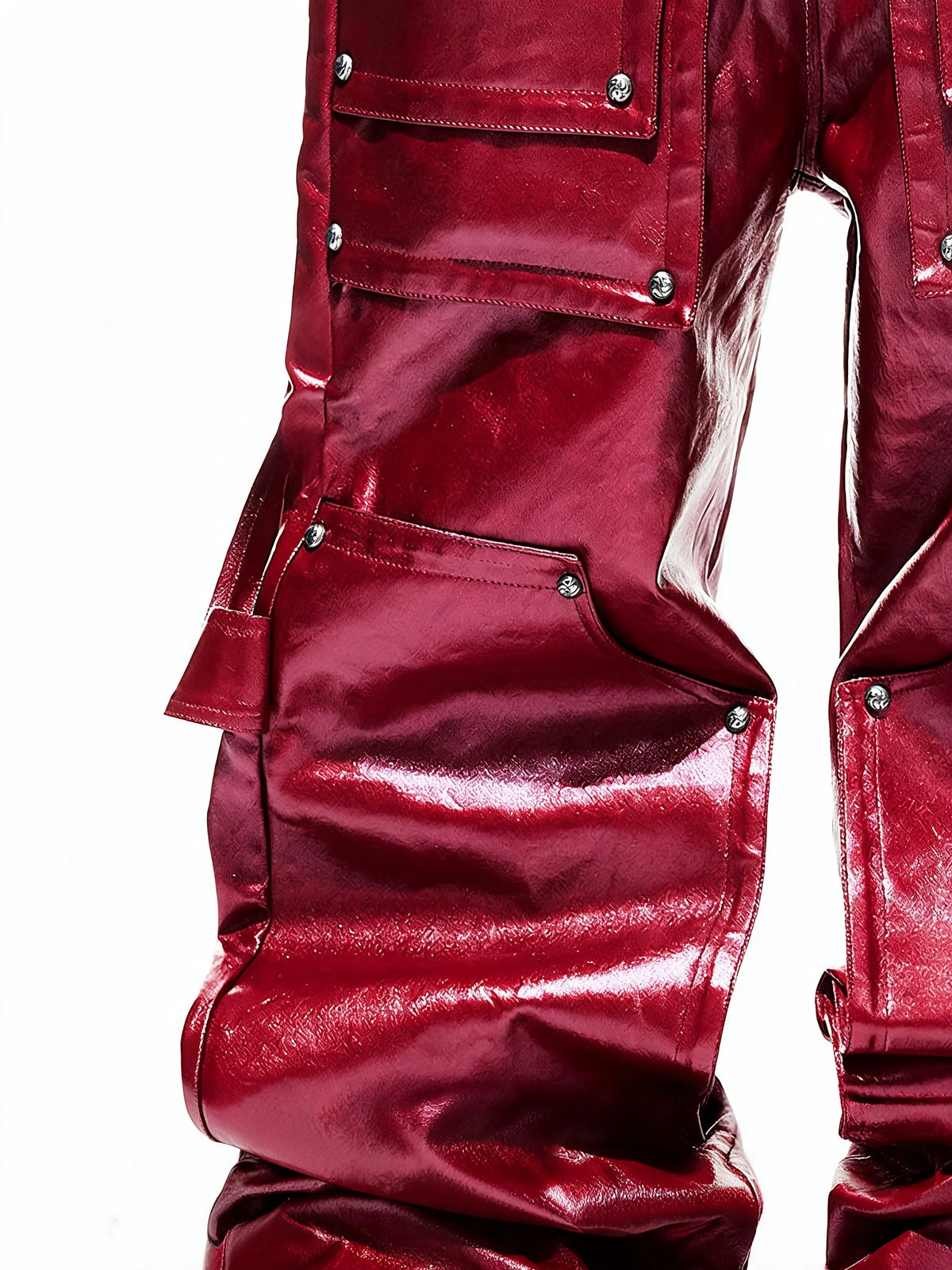 Opium Coated Rivet Jeans Rot - Fuga Studios