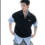Opium Contrast Stitch Polo Vest - Fuga Studios