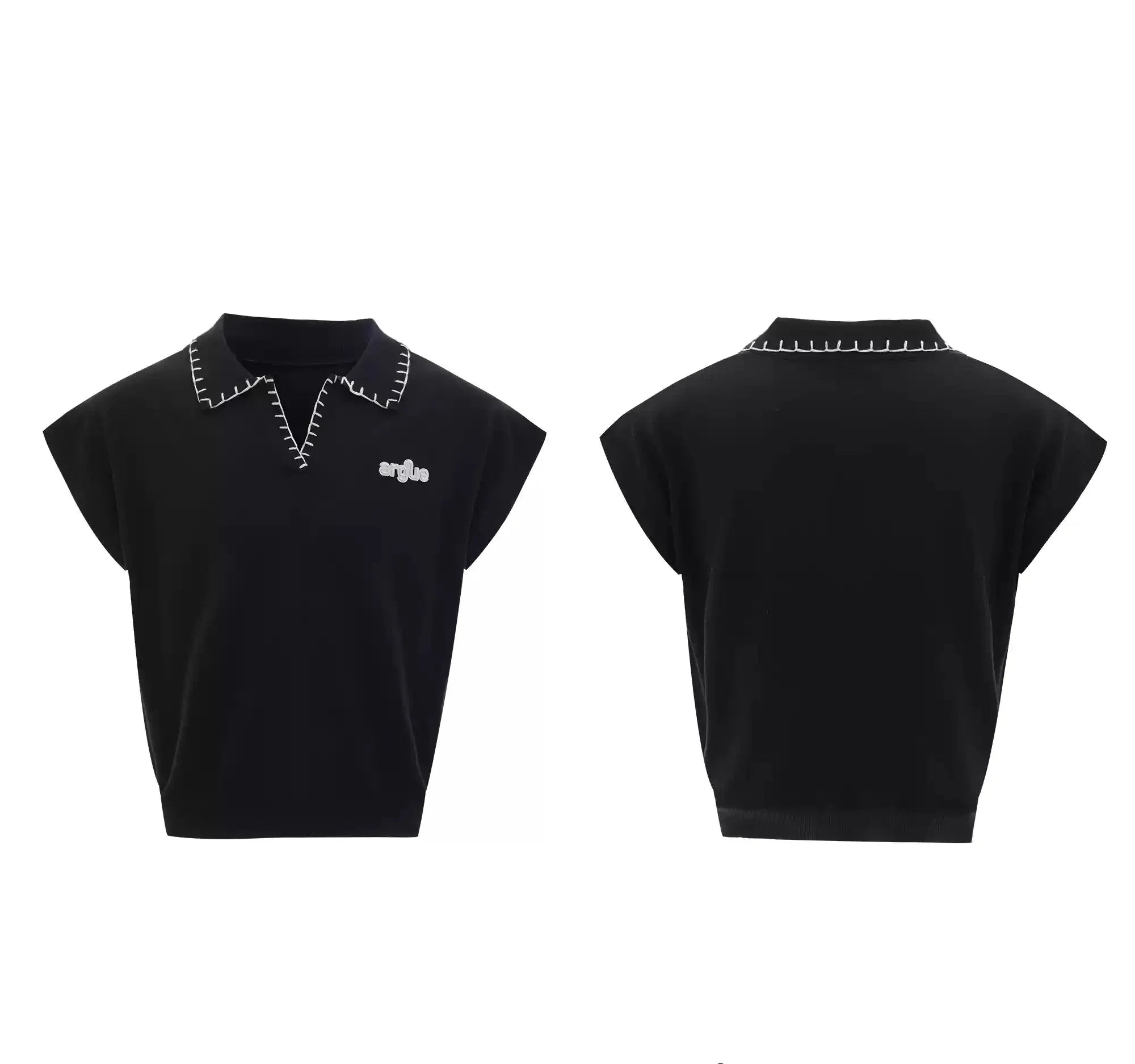 Opium Contrast Stitch Polo Vest - Fuga Studios