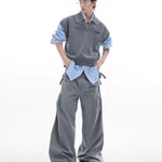 Opium Contrast Stitch Polo Vest - Fuga Studios