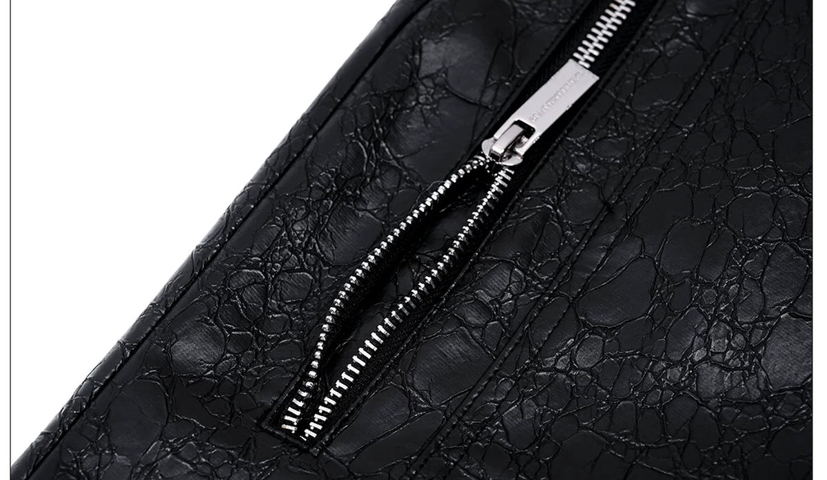 Opium Crackle Leather Pants Schwarz - Fuga Studios