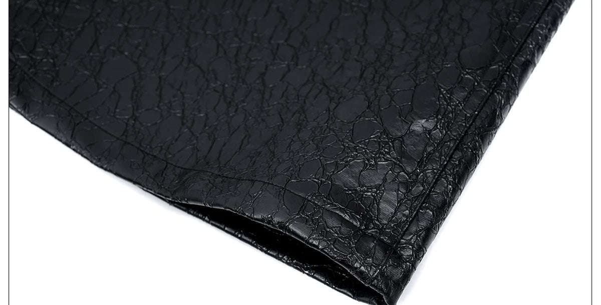 Opium Crackle Leather Pants Schwarz - Fuga Studios