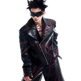 Opium Crimson Circuit Leather Jacket - Fuga Studios