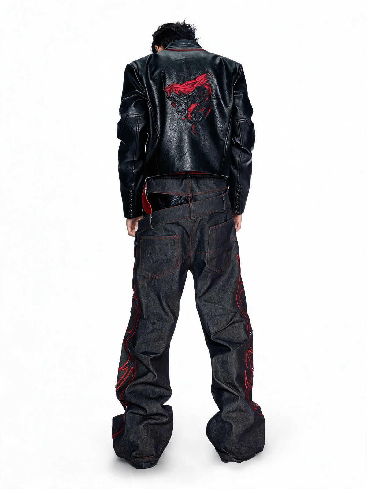 Opium Crimson Totem Jeans Schwarz - Fuga Studios