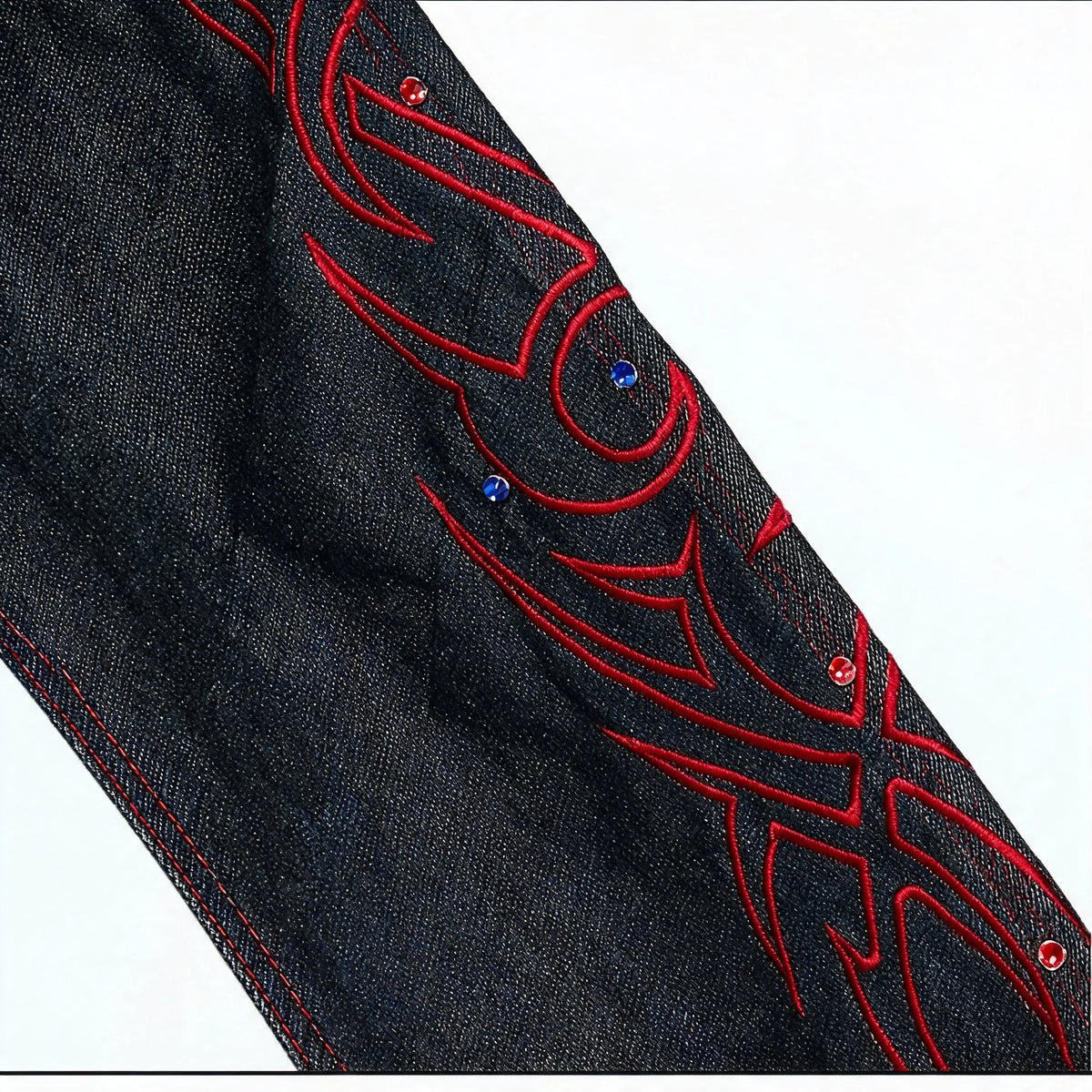 Opium Crimson Totem Jeans Schwarz - Fuga Studios