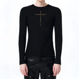 Placeholder Mens Crew-neck Cross Long-sleeve T-shirt - Fuga Studios