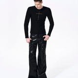 Placeholder Mens Crew-neck Cross Long-sleeve T-shirt - Fuga Studios